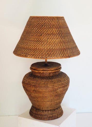 Lampe de table - Rotin
