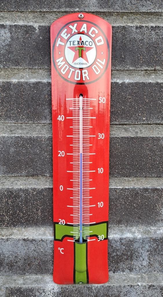 Emaille thermometer Texaco motor oil, Collections, Marques & Objets publicitaires, Envoi