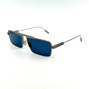 Ermenegildo Zegna - *NEW* - Silver Metal - Blue Lenses -, Nieuw