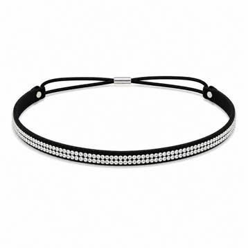 Haarband Glitter - Strass Steentjes - Zwart Zilver