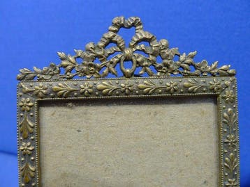 Superbe paire de cadres bronze doré Empire Napoléon XIX e 11