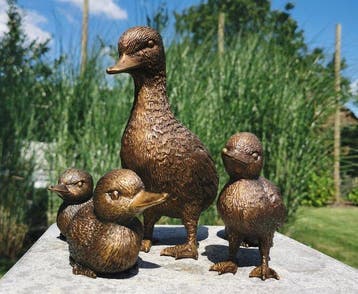 Figurine - Beeldje - Brons - Bronze, Bois