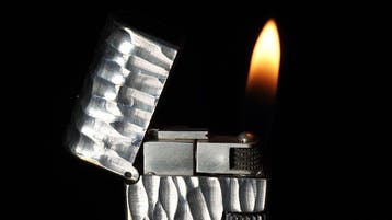 Dunill - Dome Bark Pattern Rollagas Lighter - Zonder, Nieuw