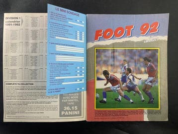 1991/92 Panini Complete Sticker Album Foot 92 En Images -, Verzamelen, Nieuw