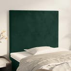 vidaXL Hoofdbord donkergroen 90x5x118/128 cm fluweel, Verzenden