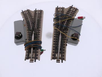 Schaal H0 Märklin 3600 MWS elektrische wissel set L+R #9200, Wisselstroom, Gebruikt, Rails, Ophalen of Verzenden