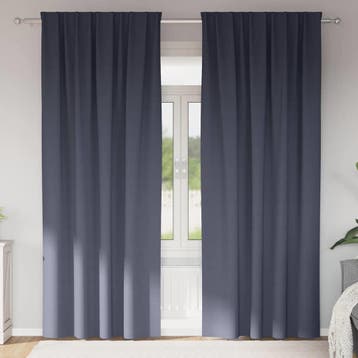 vidaXL Blackout Gordijnen met Ringen 2 st Antraciet 225 x, Verzenden