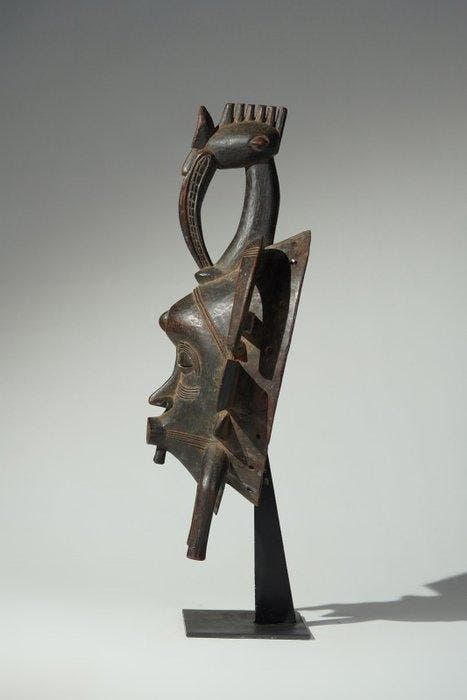 Een houten masker - Kpelie - Senufo - Ivoorkust (Zonder, Antiek en Kunst, Kunst | Niet-Westerse kunst