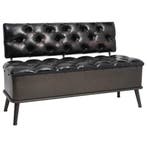 Bank zwart 110cm | Tweede kansje | OP = OP (opbergbank), Overige materialen, Verzenden, Minder dan 75 cm, Vintage