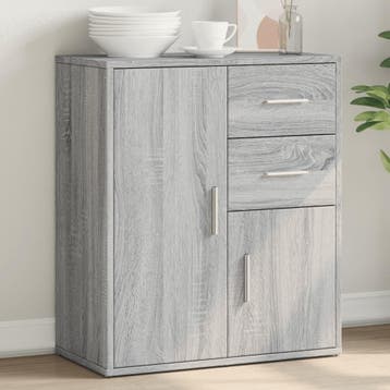 vidaXL Dressoir 60x31x70 cm bewerkt hout grijs sonoma, Verzenden