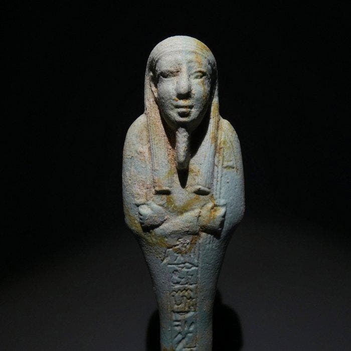 Oud-Egyptisch Faience Shabti of Ushabti voor, Collections, Minéraux & Fossiles