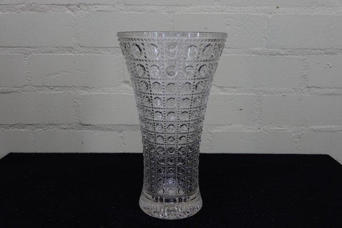 Val Saint Lambert - vintage geslepen vaas glas - Vaas - Glas, Antiquités & Art, Curiosités & Brocante
