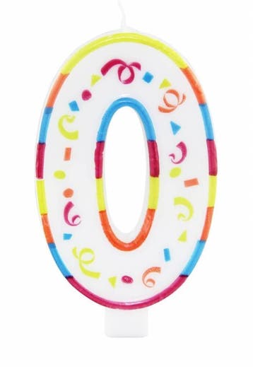 Kaars XL 0 Jaar 17cm, Verzenden, Nieuw