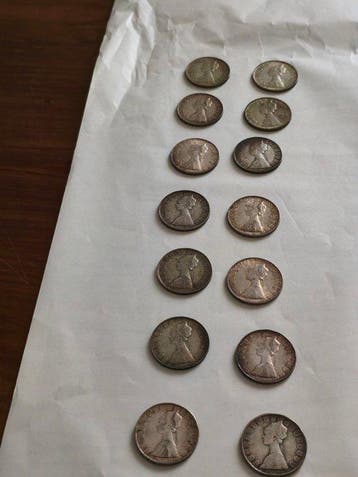 Italië. 500 Lire in argento (18 monete)
