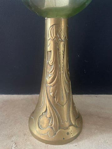 Art nouveau Laiton Lampe à pétrole Art Nouveau (Jugendstil)