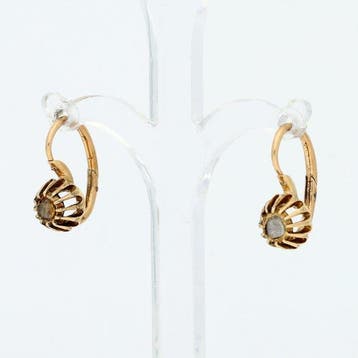 Boucles doreilles - 14 carats Or jaune Diamant (Naturelle), Nieuw