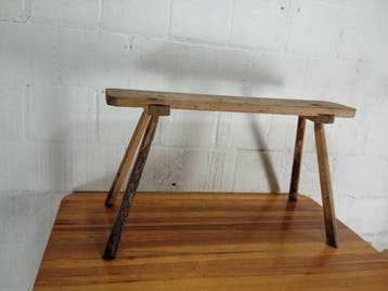Bank - Antieke rustieke houten bank - Hout