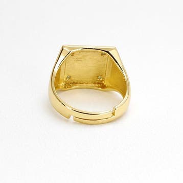 Zonder minimumprijs - Ring Verguld Smaragd - Diamant -, Nieuw