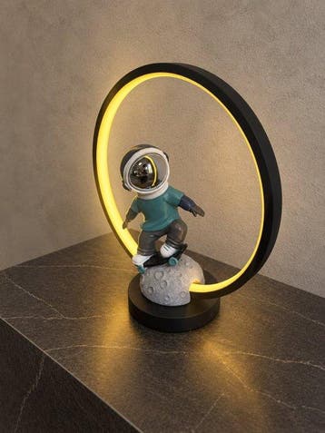 Lamp - Decoratieve LED-tafellamp – Astronaut op skateboard
