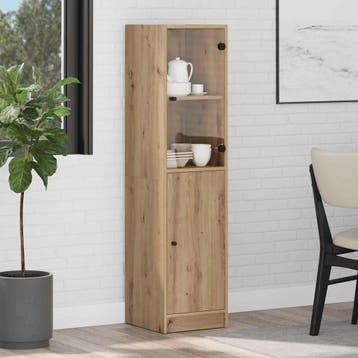 vidaXL Highboard Artisan Eiken 35 x 37 x 142 cm Bewerkt hout, Verzenden