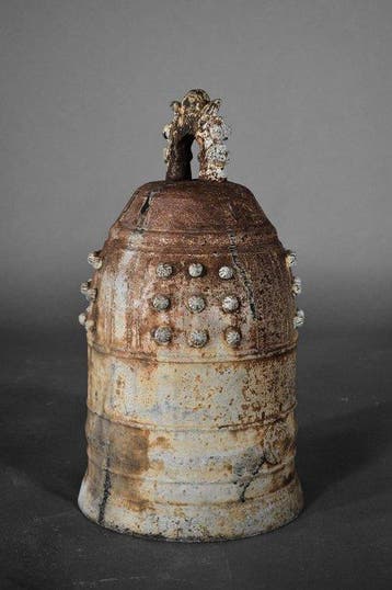 Cloche de sanctuaire - Bronze, Un bonsh japonais en bronze,, Antiquités & Art