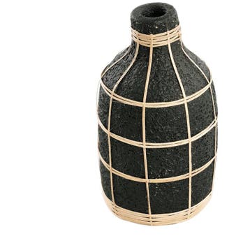 Bazar Bizar De Whoopy Vaas - Zwart Naturel - L - Ongebruikt, Huis en Inrichting, Woonaccessoires | Vazen, Overige materialen, Verzenden