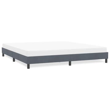 vidaXL Bedframe zonder matras 180x210 cm fluweel donkergrijs, Huis en Inrichting, Slaapkamer | Bedden, Verzenden, Nieuw