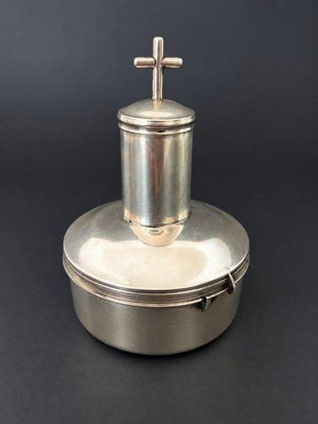 Pyxide / Eucharistische custode in zilver - .950 zilver -