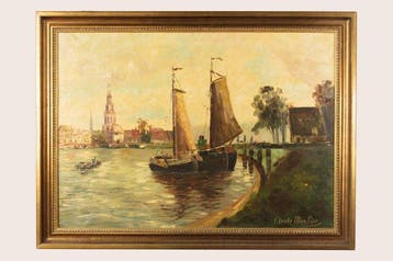 Claude Montier (1900-?) - Niederländische Hafenansicht