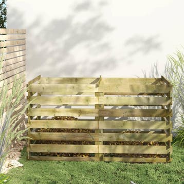 vidaXL Compostbak met latten geïmpregneerd grenenhout, Verzenden, Nieuw