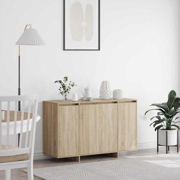 vidaXL Dressoir Sonoma Eik 120 x 41 x 75 cm Bewerkt hout, Verzenden, Nieuw