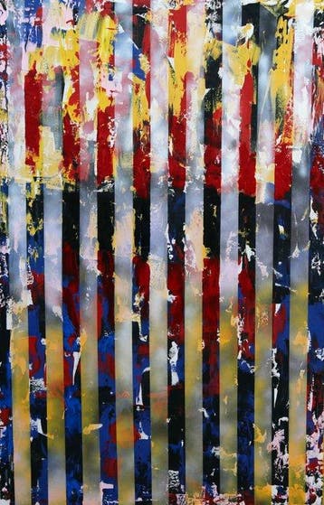 Tessa L Escobar - Ritmos en tensión. Acrílico sobre, Antiek en Kunst