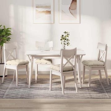 Lot 4 coussins creme 45x45 - Retour client -54% (zitkussens), Huis en Inrichting, Verzenden, Nieuw