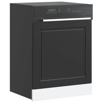 vidaXL Vaatwaspaneel Porto 60x1,5x57 cm bewerkt hout zwart, Verzenden, Nieuw