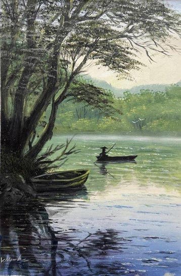 Nguyen Van Manh (1963) - La pêche 60 40 cm