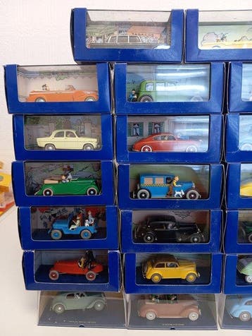 Tintin 1:43 - Modelauto (20) - lot de 20 véhicules de la