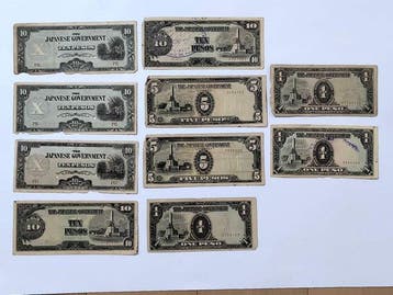 Japan. 41 used/unused Japanes Military government bank note