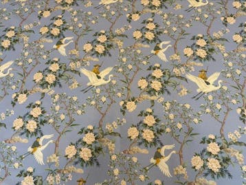350 x 280 cm– Katoen Oeko-Tex Chinoiserie met Kraanvogel en