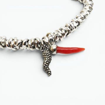 Koraal - Zilver - Armband - handgemaakt