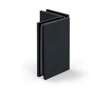 Glasklem Porto select 90° glas/glas - Zwart mat, Verzenden, Nieuw