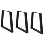 vidaXL Eettafelpoten 3 st V-vormig 80x(72-73,3) cm staal, Verzenden, Nieuw