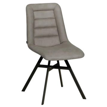 Stoelen | NIELS | Polyester/Metaal | Grey | Zwarte Poten |, Verzenden