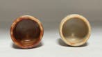 Keramiek - Paar handgemaakte theebowls in Japanse stijl /
