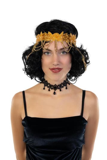 KIMU® Hoofdband Strass Goud Breed Roaring 20s Steentjes Kri, Kleding | Dames, Ophalen of Verzenden, Nieuw