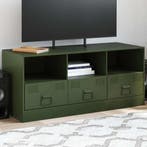 vidaXL Tv-meubel 99x39x44 cm staal olijfgroen, Verzenden, Nieuw