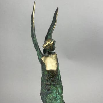 J. Zak (XX-XXI) - The Angel 43cm - bronze., Antiek en Kunst