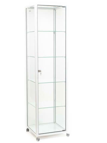 *TIP*  Dustproof Italiaanse glazen glossy vitrinekast wit s, Ophalen of Verzenden