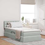 vidaXL Opbergbed met matras met opslag Lichtgrijs 90 x 200, Verzenden