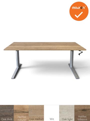 Gispen bureau – Slinger verstelbaar – L-Poot – 140x80, Ophalen of Verzenden, Bureau
