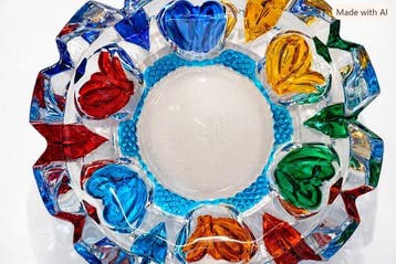 Asbak - Glas, Antiek en Kunst